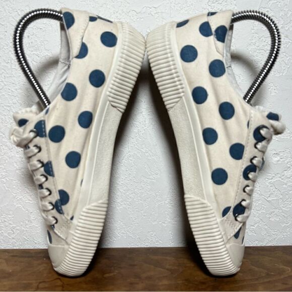 Madewell Sidewalk Low-Top White Blue Sneakers in Polka Dot 6.5M - Picture 7 of 11